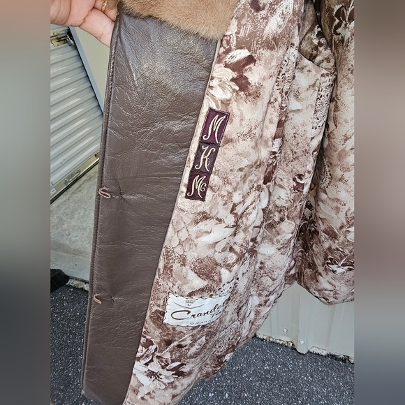 GORGEOUS GENUINE AUTUMN HAZE MINK FUR & GENUINE LEATHER COAT SIZE: Medium-Large - Picture 10 of 14